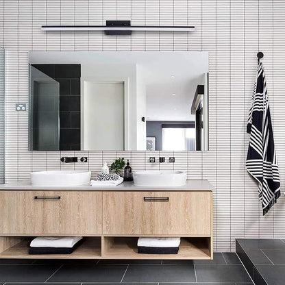 mirrea 48in Modern LED Vanity Light for Bathroom Lighting Dimmable 46w Black Painted (Cold White 5000K)