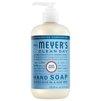 MRS. MEYER'S CLEAN DAY Hand Soap, Rain Water Scent, 12.5 Fl Oz Bottle