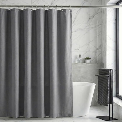 Waterproof Fabric Shower Curtain Liner, TPU Coated, PEVA-Free & Odorless, Hotel Quality, 3 Magnets, Rust-Proof Metal Grommets, Machine Washable, Grey, 72x78 Inch
