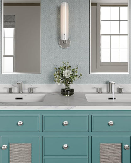 BWE Brushed Nickel Bathroom Faucet for Sink 3 Hole, Stainless Steel Widespread Bathroom Faucets with Pop-up Drain and Supply Lines, 360° Swivel Spout 2-Handle Bathroom Sink Faucet for Bath Vanity