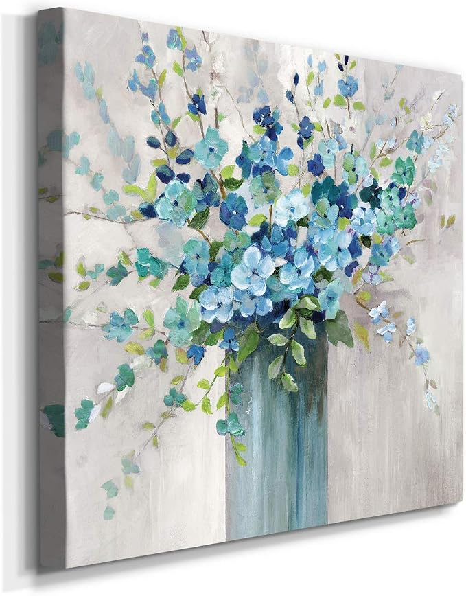 Renditions Gallery Sea Isle Wildflower Wall Art, Premium Gallery Wrapped Canvas Decor, Ready to Hang, 40 in H x 40 in W, Made in America Print (AZS-WC24-40077-R-4040-MK)