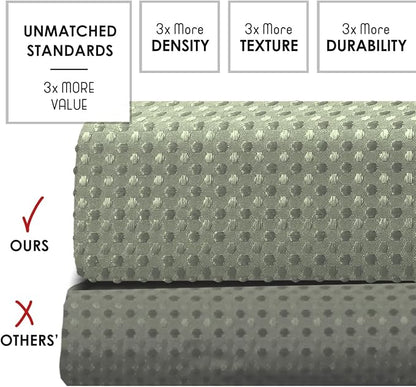 Clara Clark Sage Green Shower Curtain - Hotel Quality Waffle Fabric Bath Curtain 72x72, Heavy Duty Waterproof Shower Curtains for Bathroom