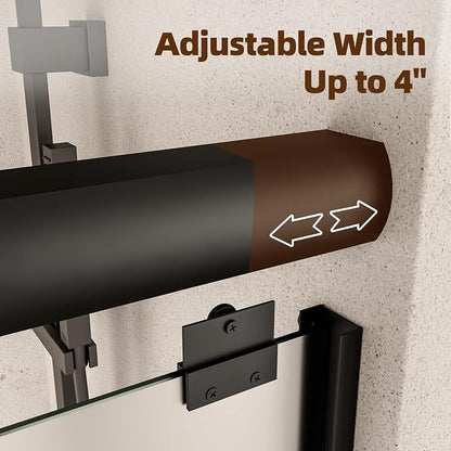 Royal Guard Double Sliding Shower Door 56-60" W x 58" H,Frosted&Matte Black | 6mm Frosted SGCC Tempered Glass,Nano Coating Easy Clean,Walk-in & Bathtub Use，Reversible Installation&Waterproof