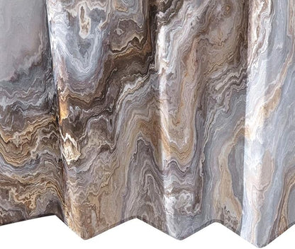 Shower Curtain Marble Texture for Bathroom, Brown Polyester Fabric Waterproof Bathroom Decor,72 x 96 Inch,Extra Long Size