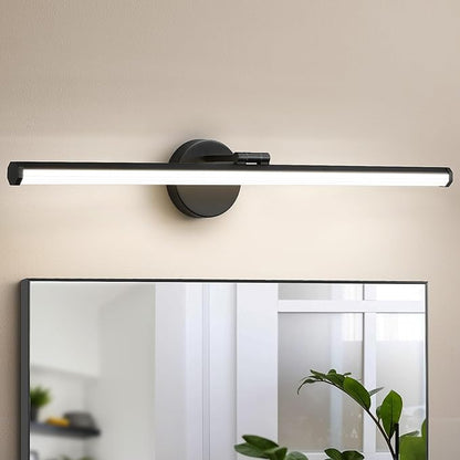 KAISITE Bathroom Vanity Light Over Mirror - 30 Inch Black Vanity Light Fixture 24W 4000K Dimmable Modern LED Vanity Lighting Fixture Rotatable Bath Vanity Light Bar for Bathroom