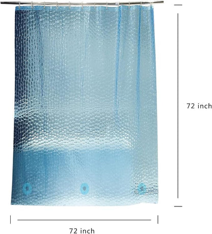 Shower Curtain Liner, 3 Pack 100% Waterproof Eva Shower Curtains with 3 Duty Heavy Bottom Magnets and 12 Rust Proof Grommets, 72x72 Weighted Shower Liner for Shower Stall, Bathtubs