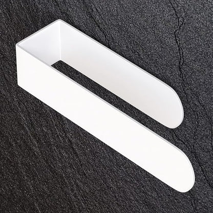 HUFEEOH Adhesive Hand Towel Holder, Kitchen Towel Rack Towel Bars Wall Mounted, Stainless Steel Bath Towel Holder for Bathroom Hotel Kitchen (8 inch, White)