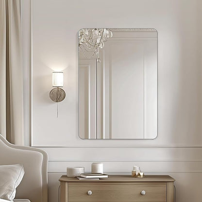 Frameless Bathroom Mirror for Over Sink, 22x30 Inch | Rectangular Vanity Mirror for Wall, Shatterproof Tempered Mirror for Living Room, Bedroom, Entryway Upgrade & Remodel