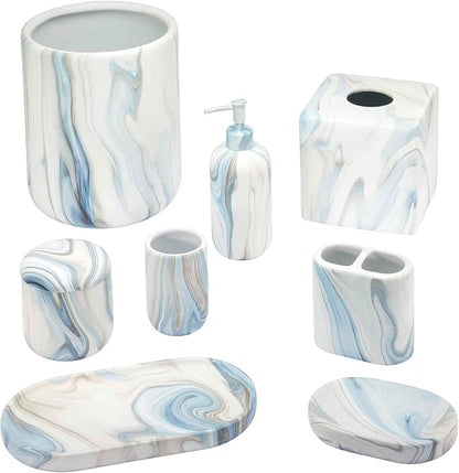 Avanti Linens Accessories Bathroom Essentials, Lotion Pump, Blue | Refillable, Soap & Lotion Pump, Easy Pump, Durable Construction, Seasonal Bathroom Decor