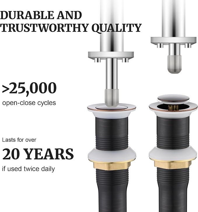 Ultimate Unicorn Bathroom Sink Stopper, Without Overflow, Oil Rubbed Bronze | Pop Up Drain, Made of Metal, Small Cap, with Detachable Basket Stopper, Drain Fast, for Bathroom Vessel Vanity Sink Art Basin