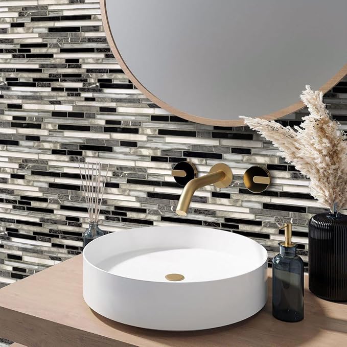 Livebor Backsplash Peel and Stick Wallpaper Kitchen Wallpaper17.7” x 393.7” | Kitchen Contact Paper Peel and Stick Wallpaper Backsplash Wallpaper Countertops Waterproof Wall Paper for Bathroom Tile Vinyl