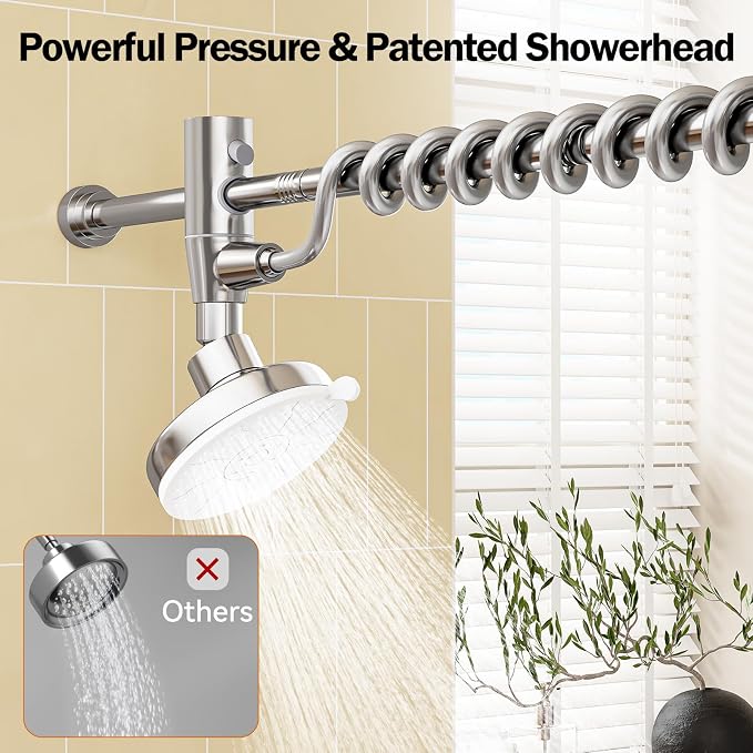 Dual Shower Head with Original Adjustable Slider, Double Showerhead, Chrome | High Pressure, Two People, 2 Showerhead System for Couples, Renter-Friendly, SPA-Like, Bathroom Gift for Women Men