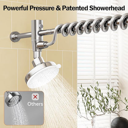 Dual Shower Head with Original Adjustable Slider, Double Showerhead, Chrome | High Pressure, Two People, 2 Showerhead System for Couples, Renter-Friendly, SPA-Like, Bathroom Gift for Women Men
