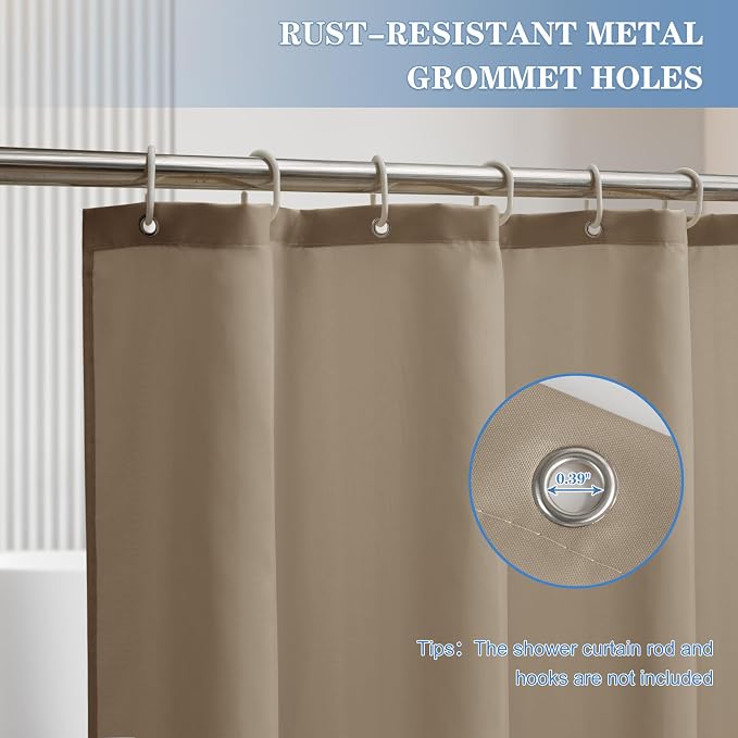 Nasitos Fabric Shower Curtain Liners with Magnets 2 Pack 70X72 Inch White | Washable & Water Resistant Lighweight Cloth Shower Liner for Bathroom, Soft Hotel Quality, Standard Size