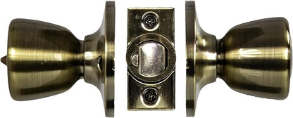 Design House 728345 Terrace 6-Way Universal Keyed Entry Door Knob Antique Brass