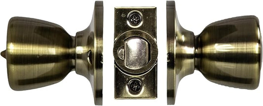 Design House 728345 Terrace 6-Way Universal Keyed Entry Door Knob Antique Brass