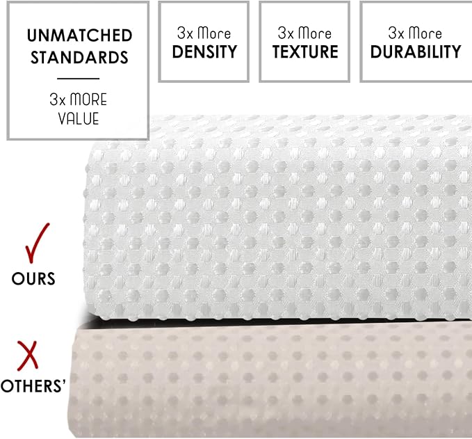 Clara Clark White Shower Curtain - Hotel Quality Waffle Fabric Bath Curtain 72x72, Heavy Duty Waterproof Shower Curtains for Bathroom