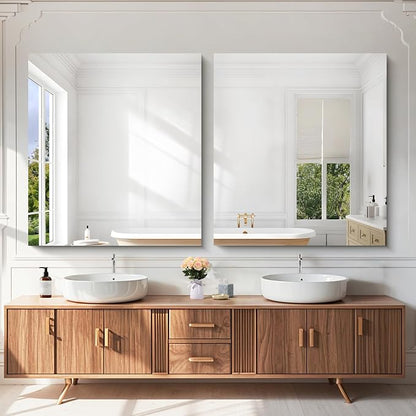 KOCUUY Large Frameless Mirror,36x40 Inch Rectangle Bathroom Vanity Mirror for Over Sink, Upgraded Shatterproof Unframed Design