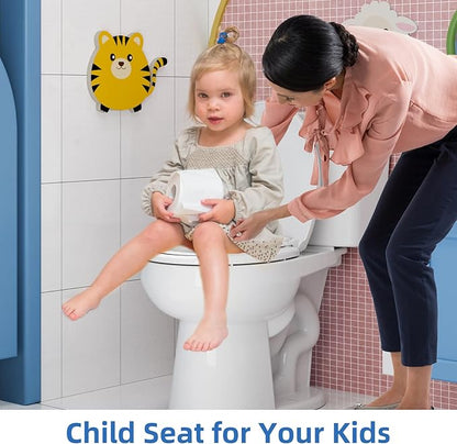 Toddler Toilet Seat,Round Toilet Seat Cover with Quick-Release Design, Child and Adult Friendly, Fits 17-Inch Toilets, Smooth Finish, Easy Cleaning,White