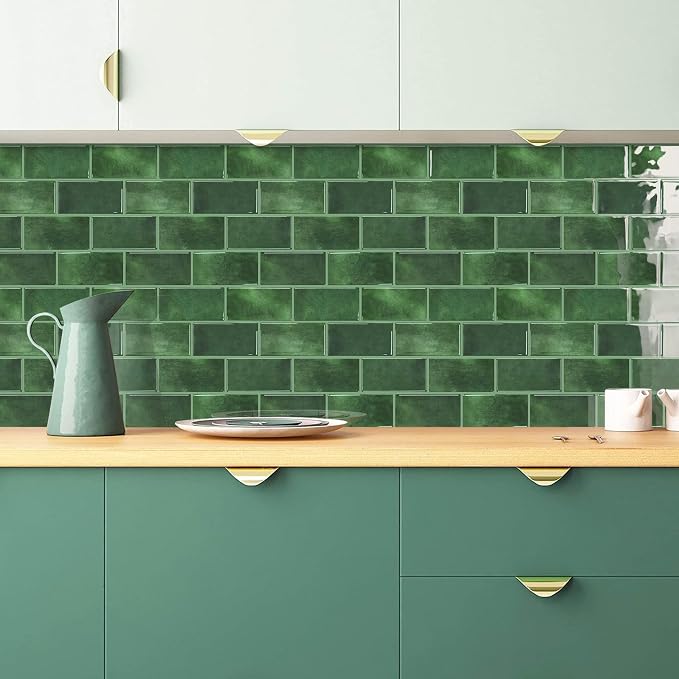 STICKGOO 10-Sheet Subway Tile Peel and Stick Backsplash, Self Adhesive Vinyl Wall Tiles, Stick on Backsplash for Kitchen and Bathroom(Thicker Design)