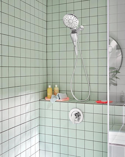 Moen Verso Chrome Round Rain Shower Head and Detachable Handshower Combination with Magnetix Docking System and 60-inch Metal Hose, 220C2