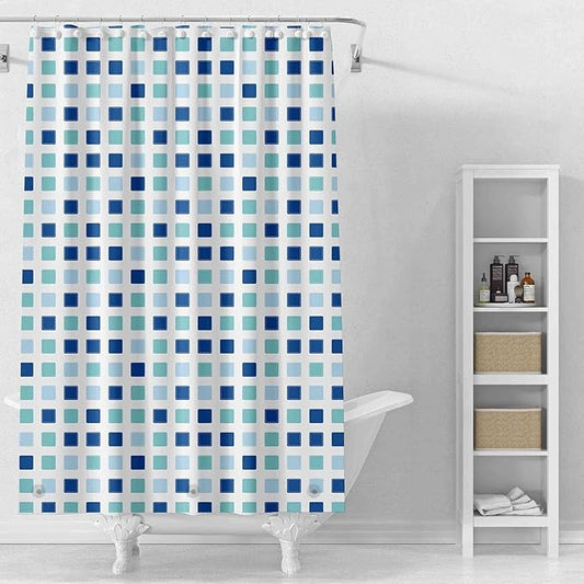 Shower Curtain Liner, 4G PEVA Shower Liner, Plastic Peva Waterproof Shower Curtains, 72x72 inch with Grommet Holes 3 Magnetic Weights
