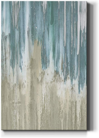 Renditions Gallery Canvas Art Modern Paintings for Wall Decorations Blue Grey Waterfall Canvas Abstract Wall Hanging Artwork Prints for Bedroom Living Room Office - 32"x48" LT02
