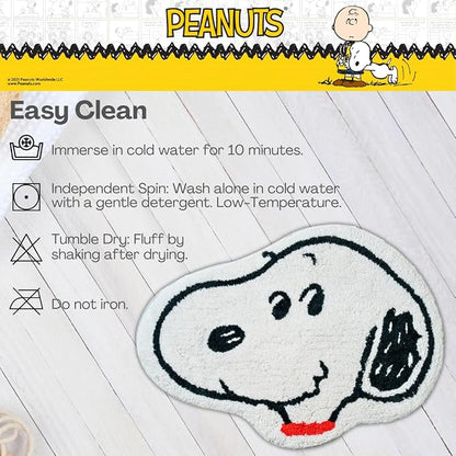 Collectibles Peanuts Snoopy 100% Cotton Non Slip Plush Bathroom Mat Rug (Officially Licensed Product) by Franco