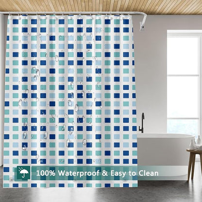 Shower Curtain Liner, 100% Waterproof Peva Shower Curtains with 3 Duty Heavy Bottom Magnets and 12 Rust Proof Grommets, 72x72 Weighted Shower Liner for Shower Stall, Bathtubs