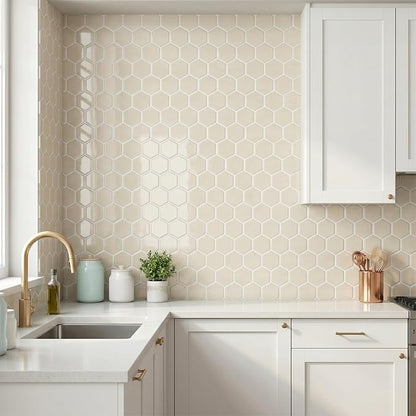 Arttown Peel and Stick 3D Wall Backsplash, 10-Sheet, 12" × 12" Cream Ivory | Subway Tile Self Adhesive Thicker Design Wall Tiles Panel Wallpaper for Bathroom Balcony Kitchen