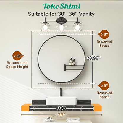 TokeShimi 24 Inch Round Bathroom Medicine Cabinet with Mirror Surface Mount Only Circular White Framed Farmhouse Medicine Cabinets for Wall Small Circle Mirrored Bath Cabinet with Vanity Mirror