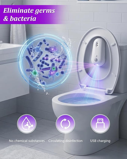 Toilet Light Self Cleaning UV Sanitizer and Nightlight Inside Motion Activated Bowl Face Dispenser Bathroom Finds Sensor Rechargeable Accessories Home UV-C Smart Room Haves Touchless