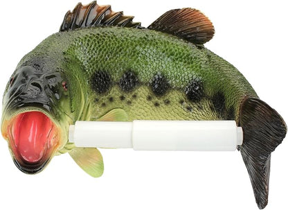Design Toscano JQ10197 Holder-Reeling Trout Fish Rustic Toilet Paper Roll - Bathroom Wall Decor, Multicolor