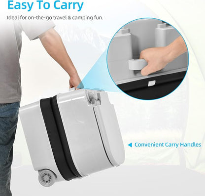 YITAHOME 5.28 Gallon Portable Toilet for Camping | RV Travel Porta Potty with Press Flush Pump, Leak-Proof, Level Indicator, Rotating Spout for Adults, Campers, RV, Boating