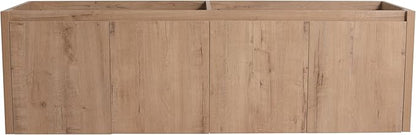 60 Inch Bathroom Vanity Without Sink, 60" Floating Vanity Without Top, Modern Wall Mounted Cabinet for Large Space, Large Bathroom Storage Cabinet with 4 Soft-Closing Doors and Hidden Handles