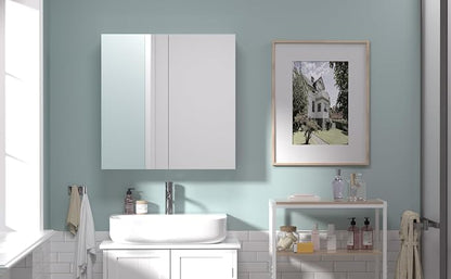 24x32 Bathroom Wall Cabinet, Saver Storage Cabinet, Moisture-Resistant Wood, Medicine Cabinet with 2 Door and Adjustable Shelves，Flat-Pack Design – Assembly Required