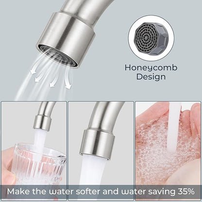 4 inches Bathroom Faucet for 3 Hole,2-Handle Bathroom Sink Faucets with Pop Up Drain (Brush Nickel)