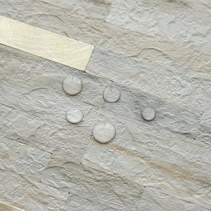 AULIGET 20 Sheets Faux Stone Peel and Stick Backsplash, Beige Marble Look PVC Wall Tile Stick on Backsplash for Kitchen and Bathroom