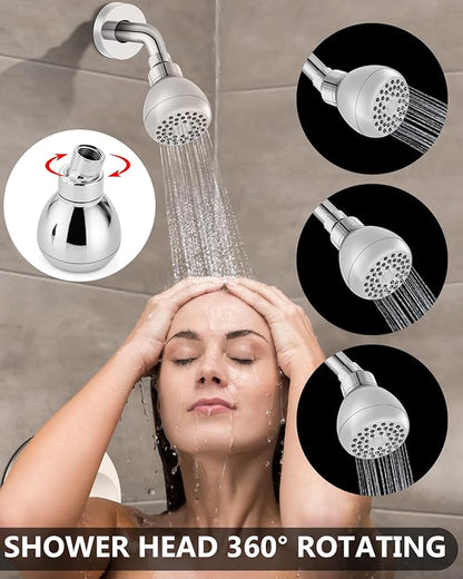 Shower Faucet with Valve, Shower Valve Kit and Head, Single Handle Shower Faucet Set with Rough-In Valve, Shower Trim Kit, Polish Chrome