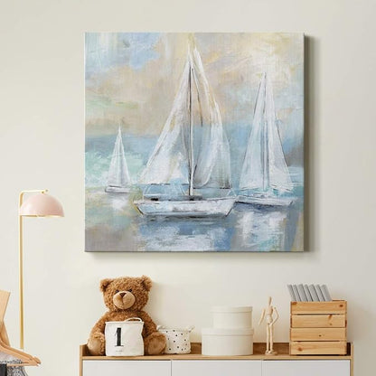 Renditions Gallery Sail Away Wall Art, Premium Gallery Wrapped Canvas Decor, Ready to Hang, 24 in H x 24 in W, Made in America Print