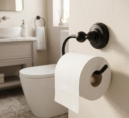 Royal Series Black Euro Toilet/Tissue Paper Holder: MBA5526