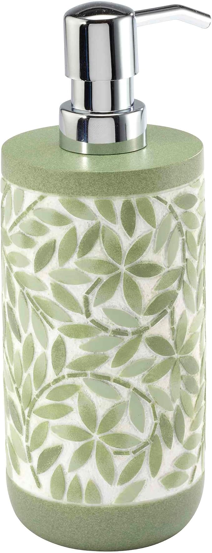 Avanti Linens - Bath Set, 4pc Countertop Accessories, Resin Tumbler, Toothbrush Holder, Soap Dish, Lotion Pump (Stratford Collection, Green)