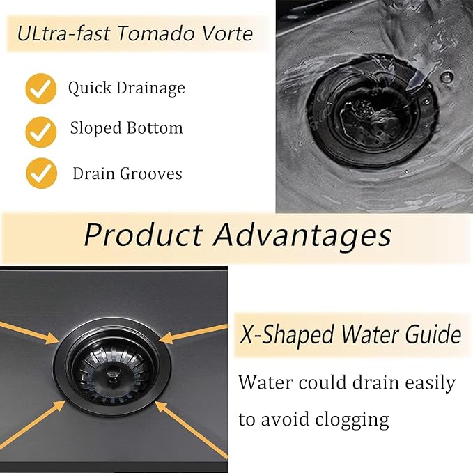 VCCUCINE 22x18 Inch Gunmetal Black Drop in Kitchen Sink,16 Gauge Topmount RV Small Kitchen Bar Sink,Stainless Steel Wet Bar Sink,Outdoor Single Bowl,Laundry Prep Sink