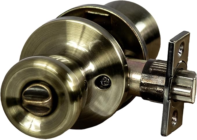 Design House 728345 Terrace 6-Way Universal Keyed Entry Door Knob Antique Brass