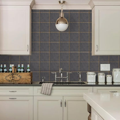 Alwayspon Stone Effect Vinyl Sticker Peel and Stick, Self-Adhesive Wall Tile Transfers Backsplash Sticker Decal for Kitchen Bathroom, 6x6inch/15x15cm 10Pcs, T027