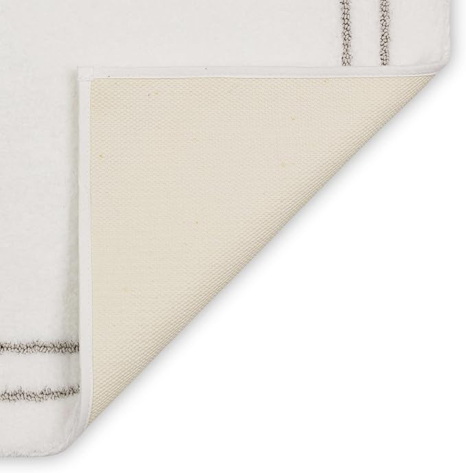 Mohawk Home Corona Casual Geometric White 1' 8" X 2' 10" Machine Washable Bath Mat Perfect for Bathroom