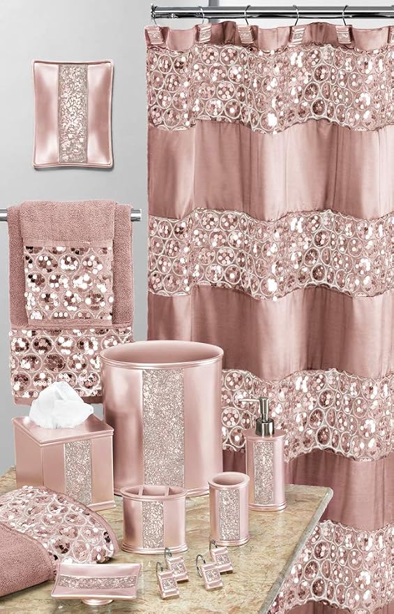 Popular Bath Sinatra Blush Soap Dispenser/Lotion Pump Classic Luxury Lotion Pump Contemporary Decor Blush color for bathroom with this Unique Design Stylish Decor Bling Mosaic