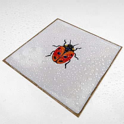 Alwayspon Vinyl Sticker Peel and Stick, Self-Adhesive Wall Tile Transfers Backsplash Sticker Decal for Kitchen Bathroom, 6x6inch/15x15cm 10Pcs, Insects and Plants T037