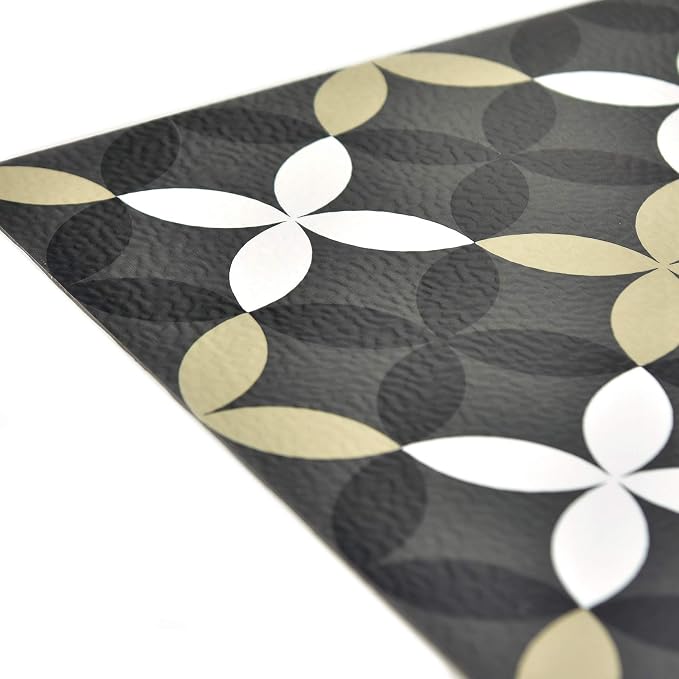 FloorPops Arbor Peel and Stick Floor Tiles, Patterned Removable Vinyl Flooring, Self Adhesive Floor Tiles for Kitchen Bathroom Entryway (Pack of 6)