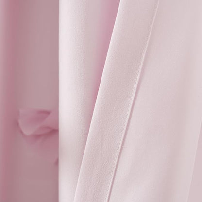 Lush Decor Riley Light Filtering Window Curtain Panel, Single 54" W x 95" L, Lilac - Cute Purple Curtains for Bedroom - Bow Decor - Coquette Curtains for Windows